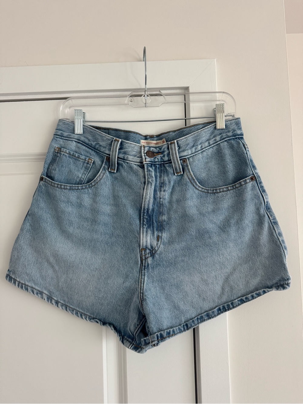 Levi's Light Wash High-Rise Jean Shorts